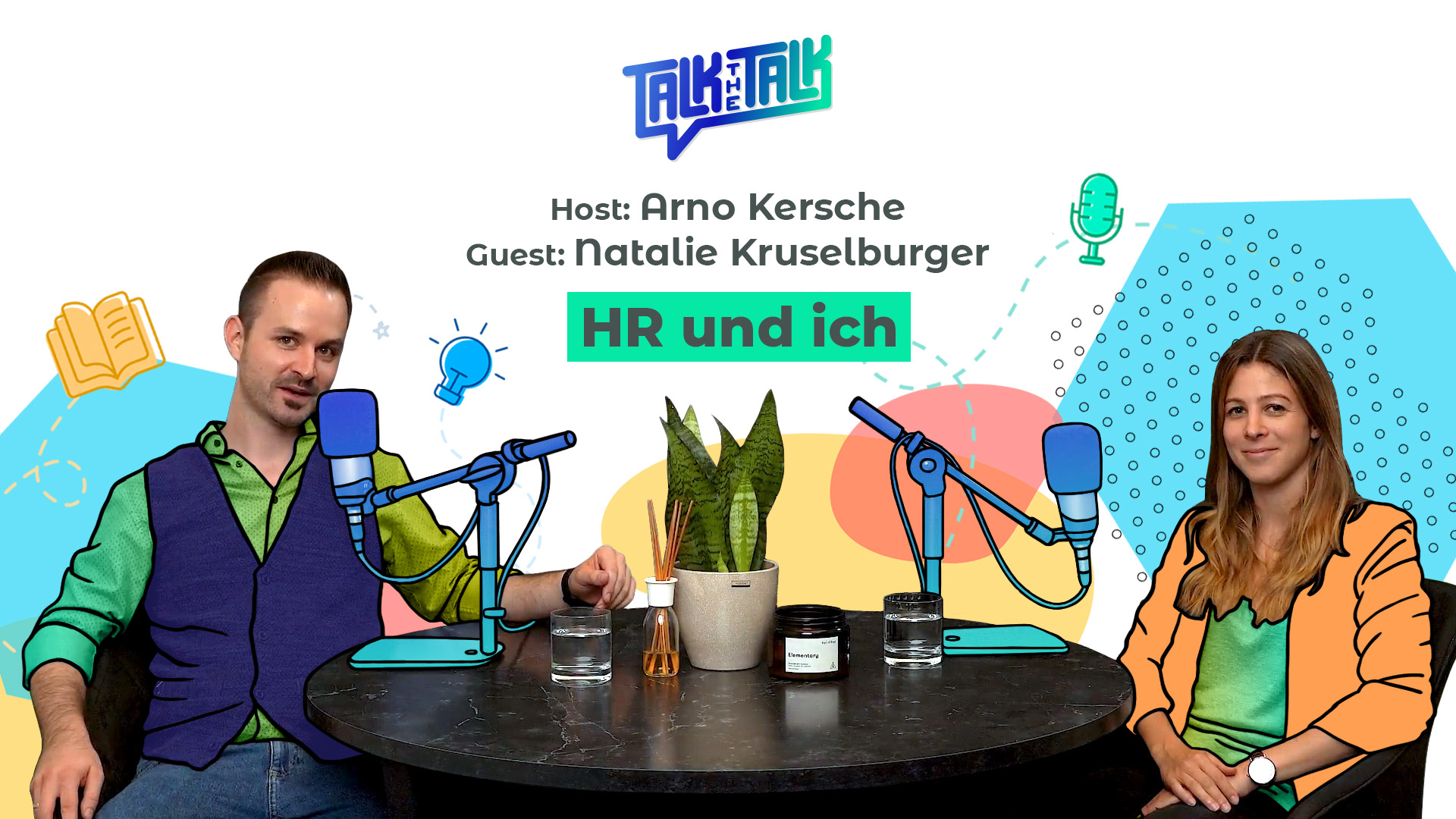 Host Arno Kersche und Gast Natalie Kruselburger